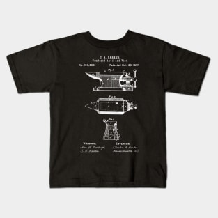 Anvil Patent, Vise Patent, Blacksmith Tools Kids T-Shirt